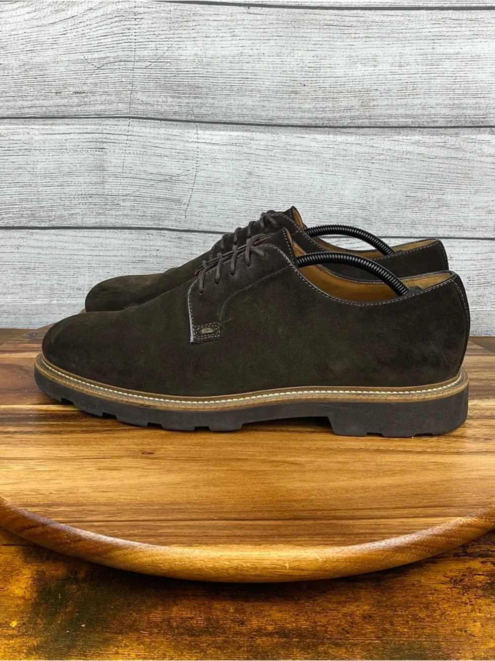 Bruno Magli Groover Dark Brown Suede Plain Toe Derby Made in Italy Men’s Size 11